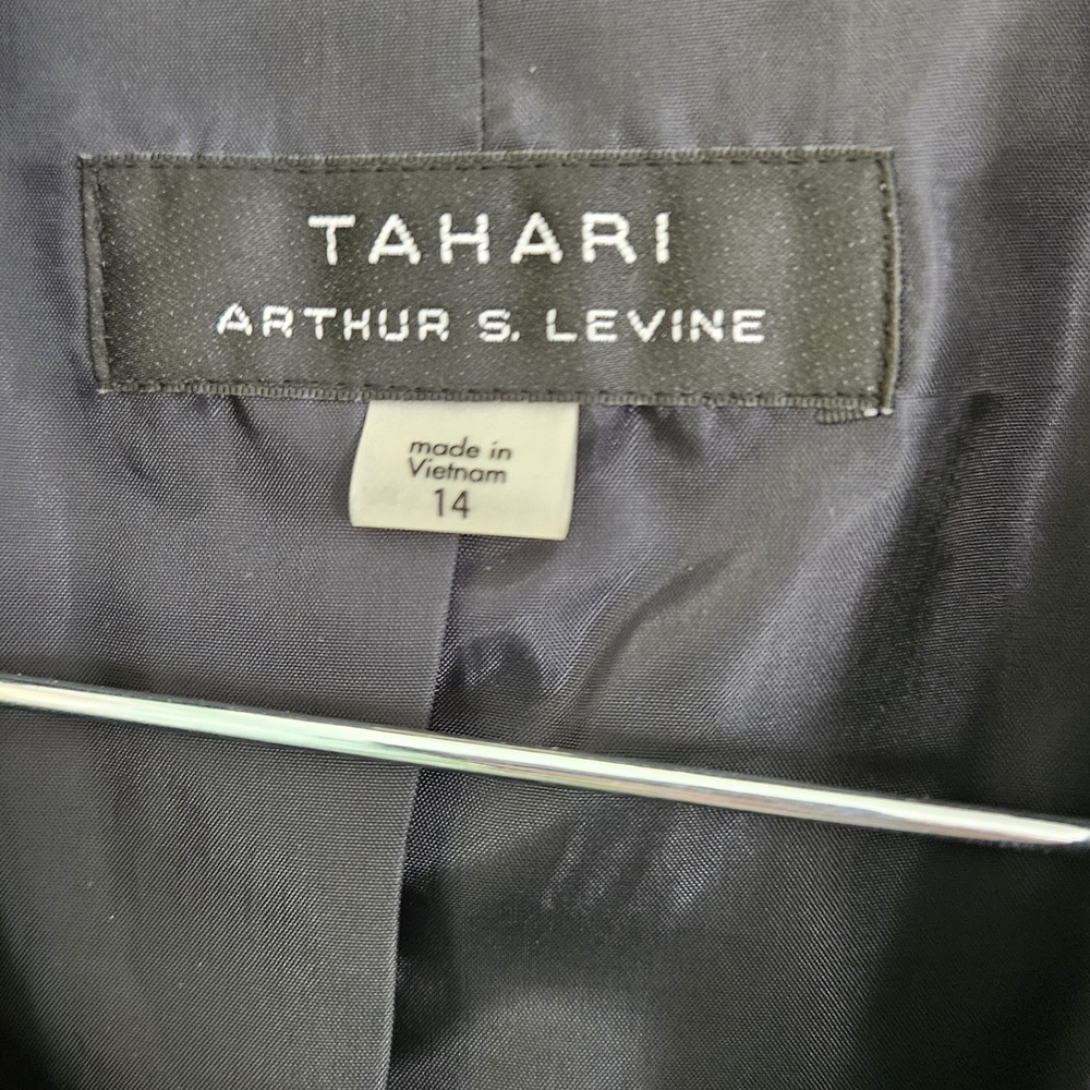 Tahari Navy Blazer with Gold Accent Buttons - Picture 5 of 9